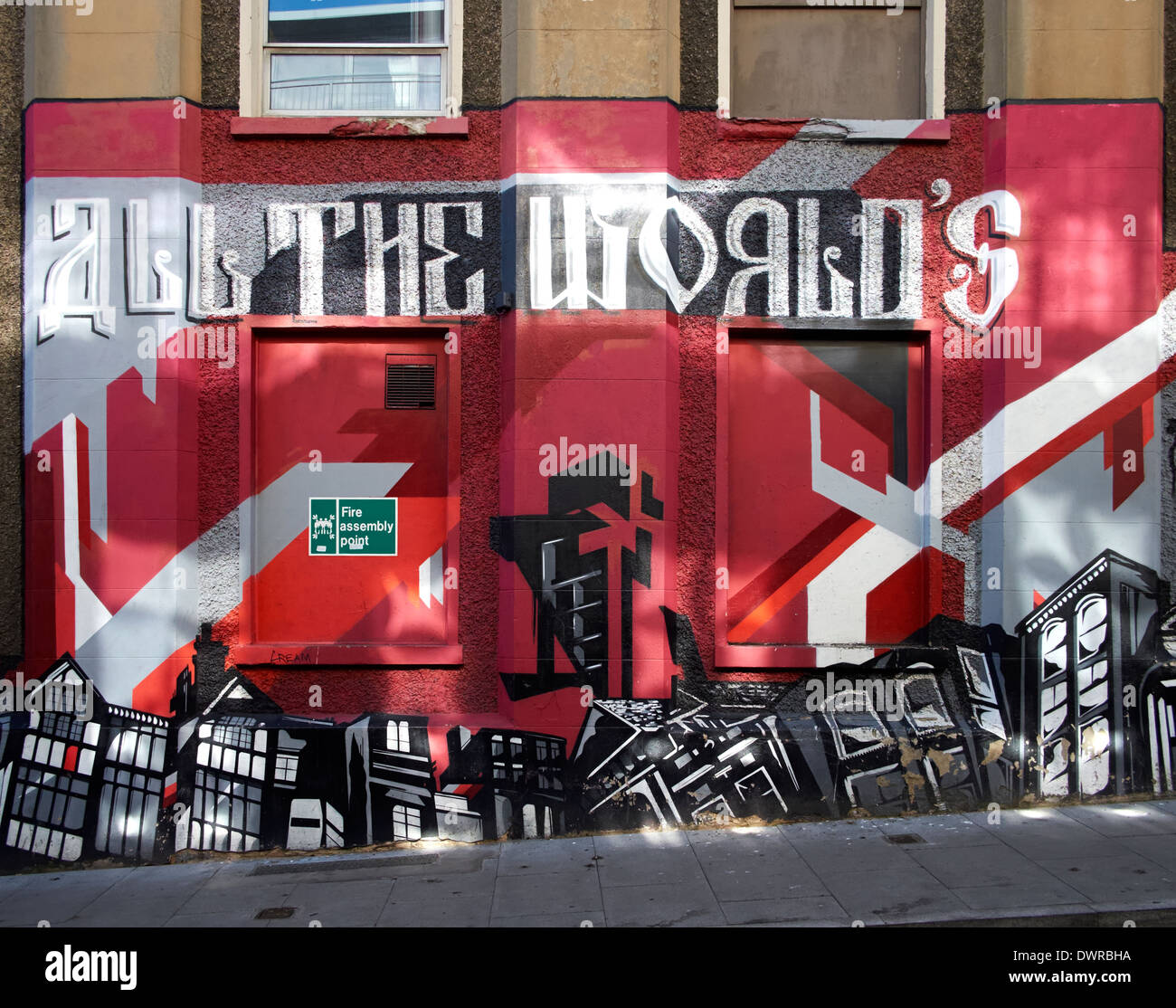 Street art wall paintings Nottingham England uk Stock Photo Alamy