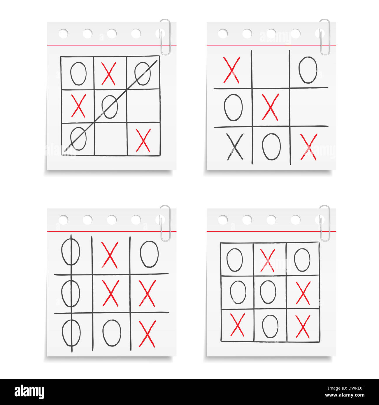 Tic tac toe game Cut Out Stock Images & Pictures - Alamy