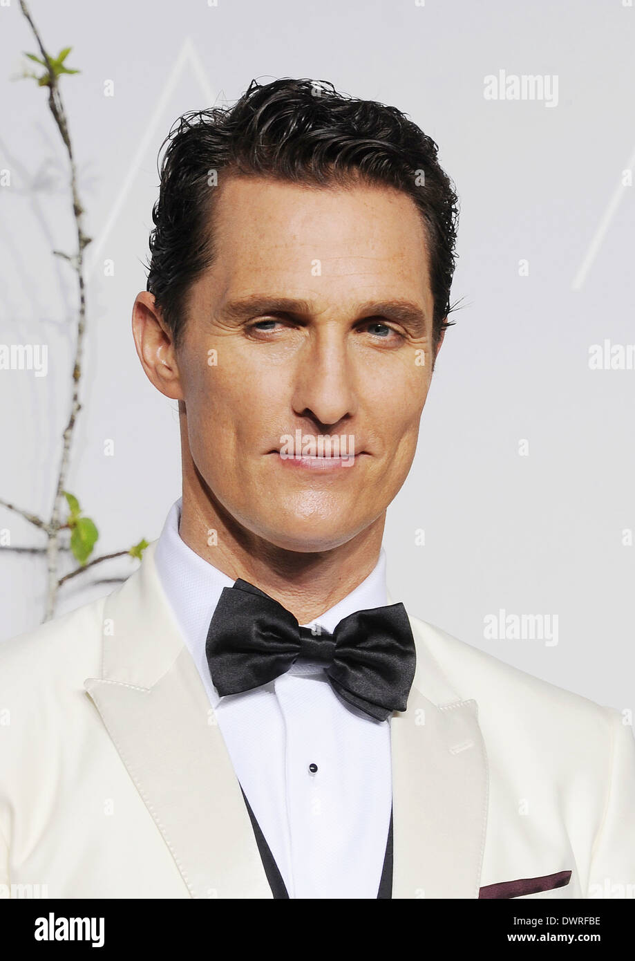 MATTHEW McCONAUGHEY US film actor at the Oscars in March 2014. Photo Jeffrey Mayer Stock Photo