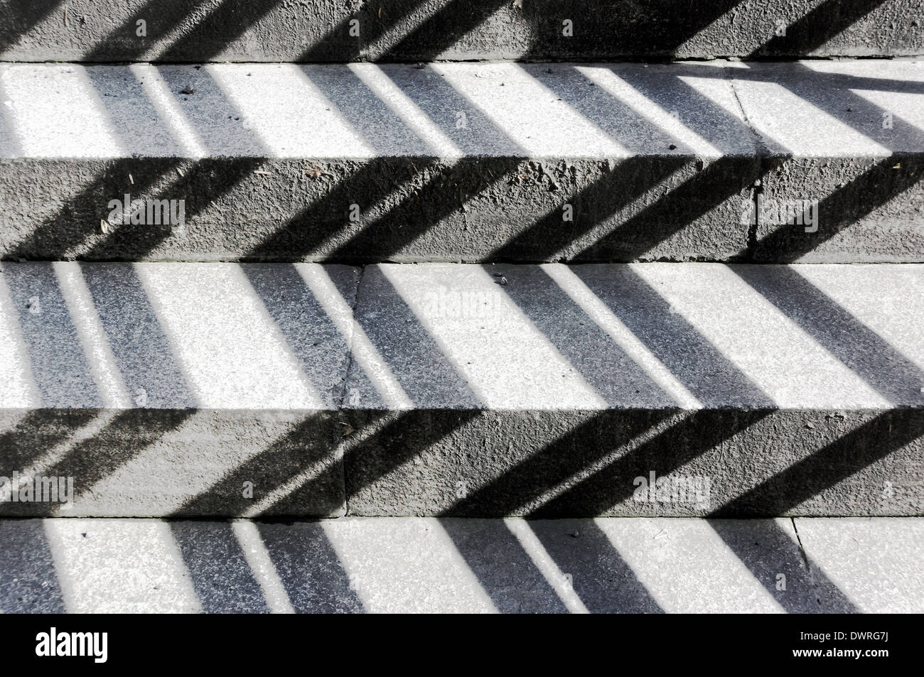abstraction with stairs and shadows Stock Photo