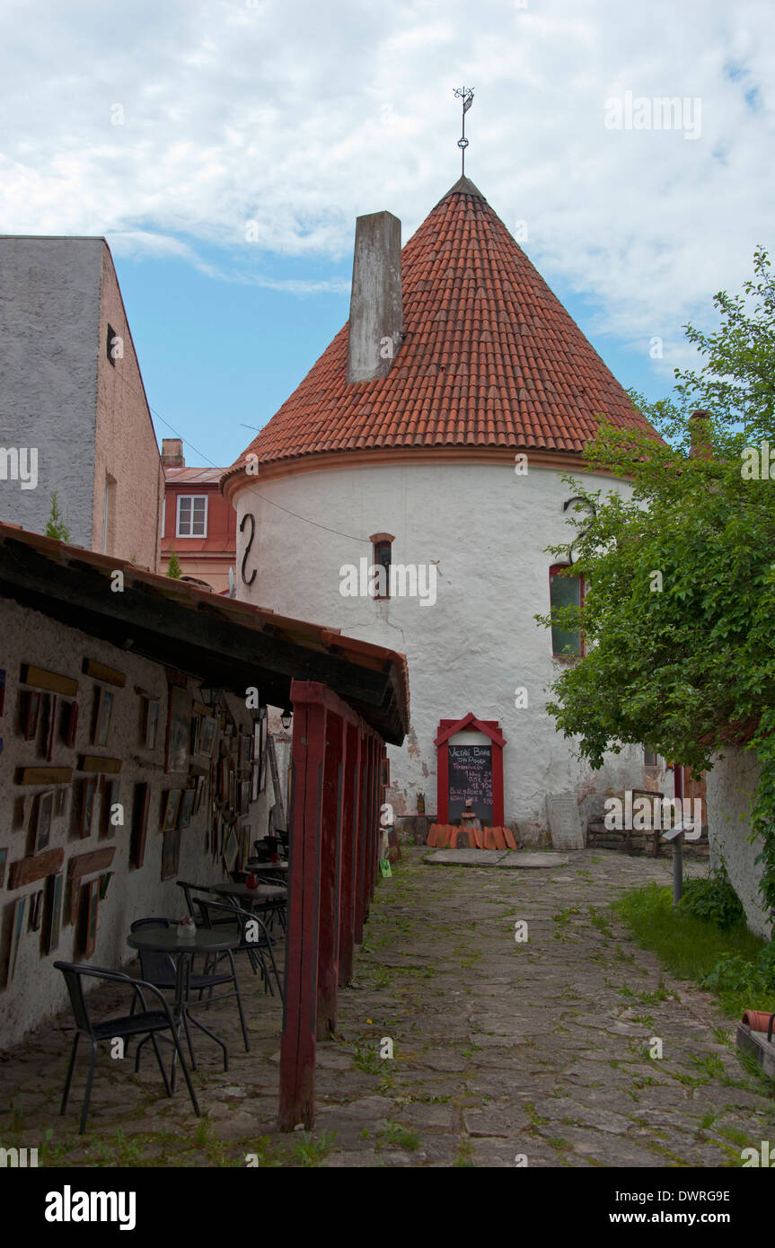 Red tower, Parnu Stock Photo