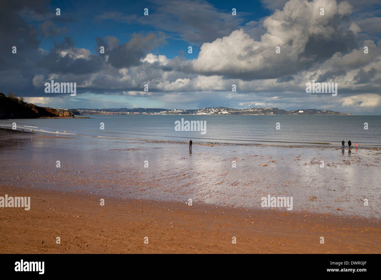 Broadsands; Beach; Looking To Torquay; Devon; UK Stock Photo