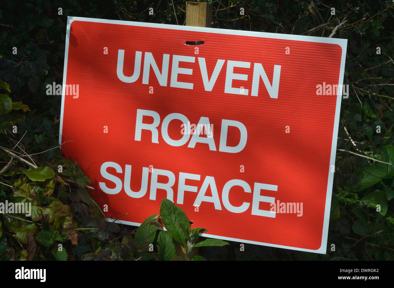Road repairs signage Stock Photo Alamy