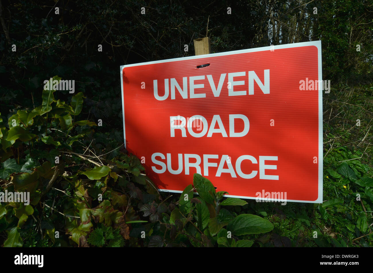 Road repairs sign. Roadsigns UK. Stock Photo