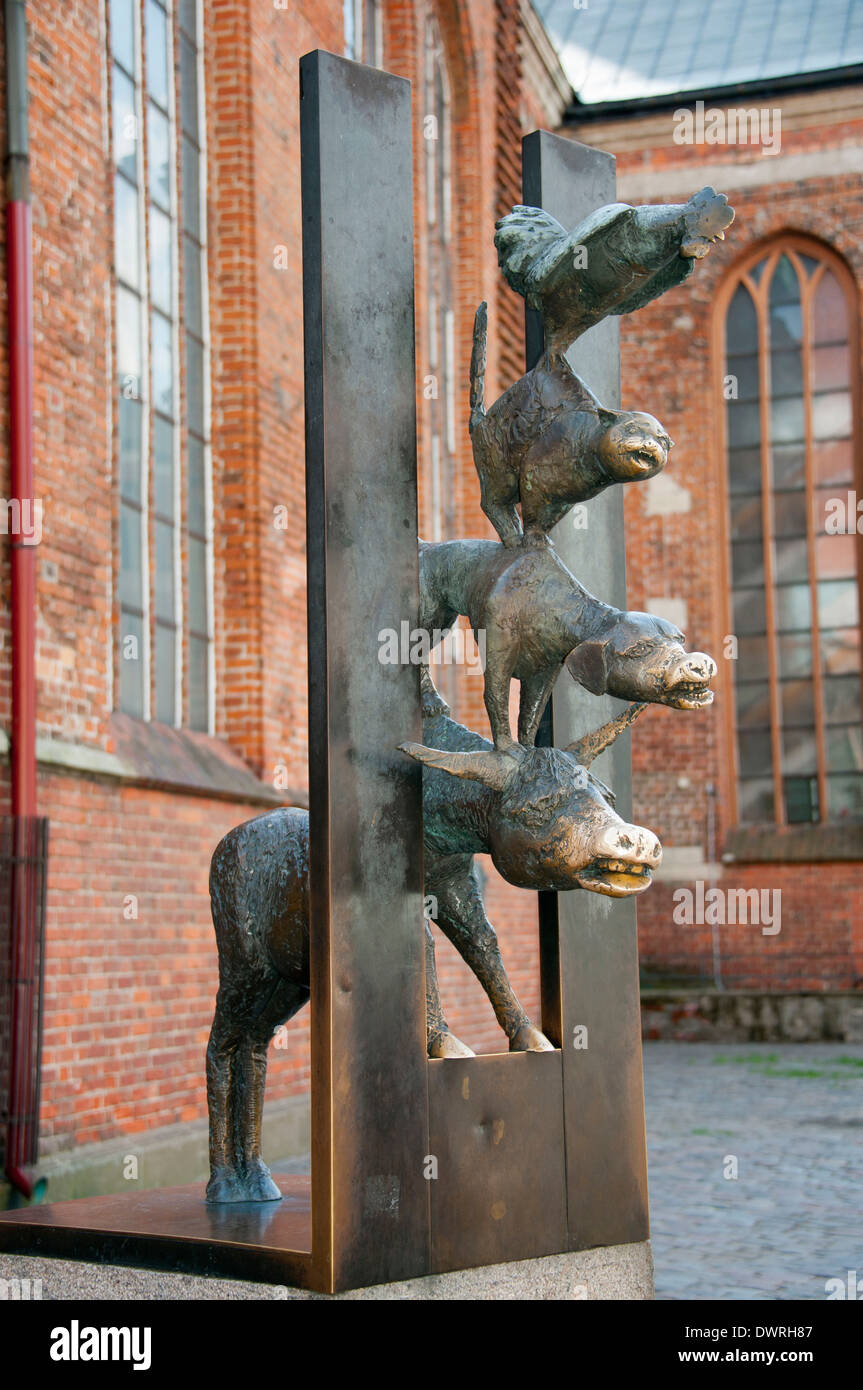 Town musicians of Bremen, Riga Stock Photo Alamy