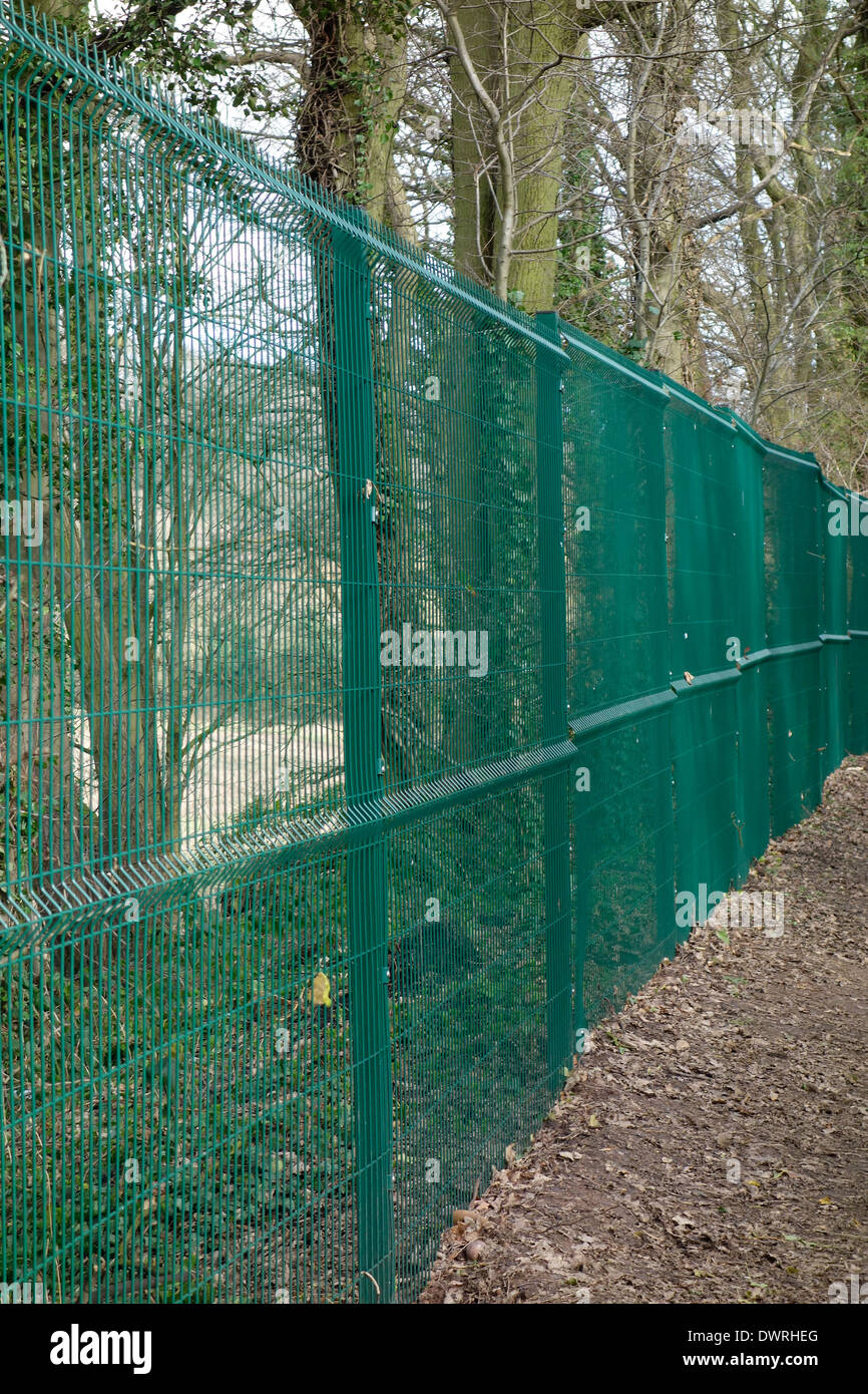 Green Wire Mesh Fencing, UK Stock Photo - Alamy