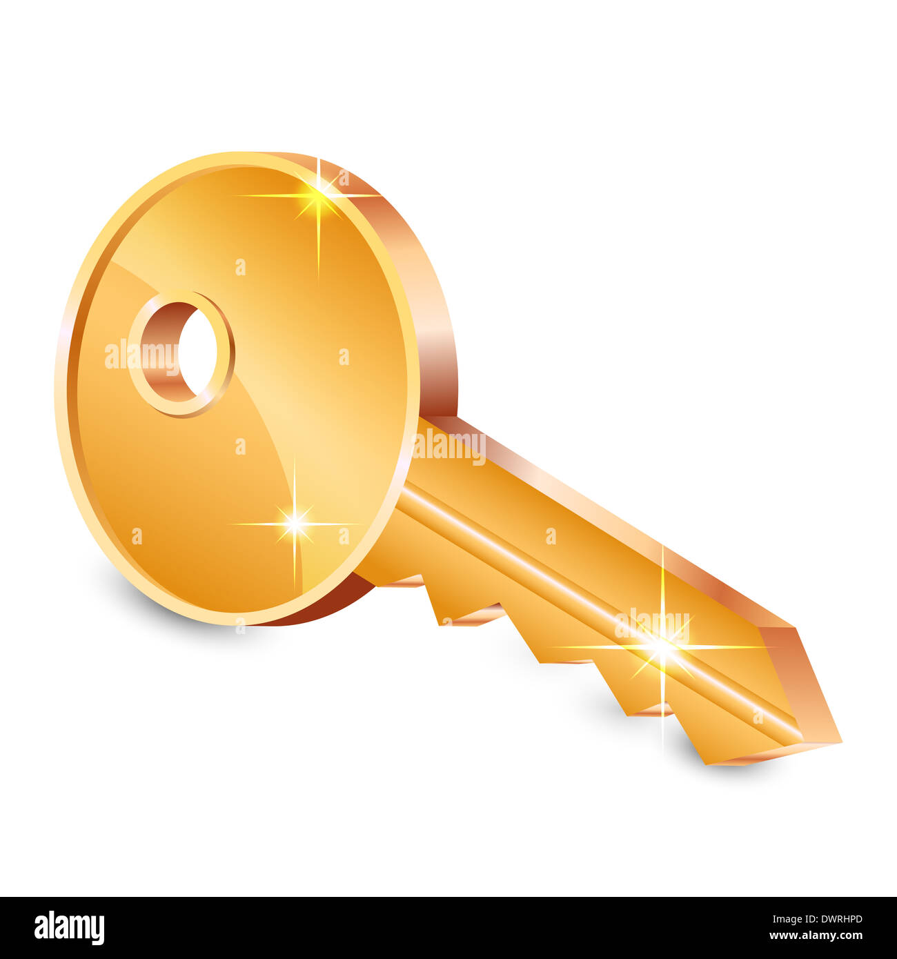 Vector illustration of shiny key Stock Photo Alamy