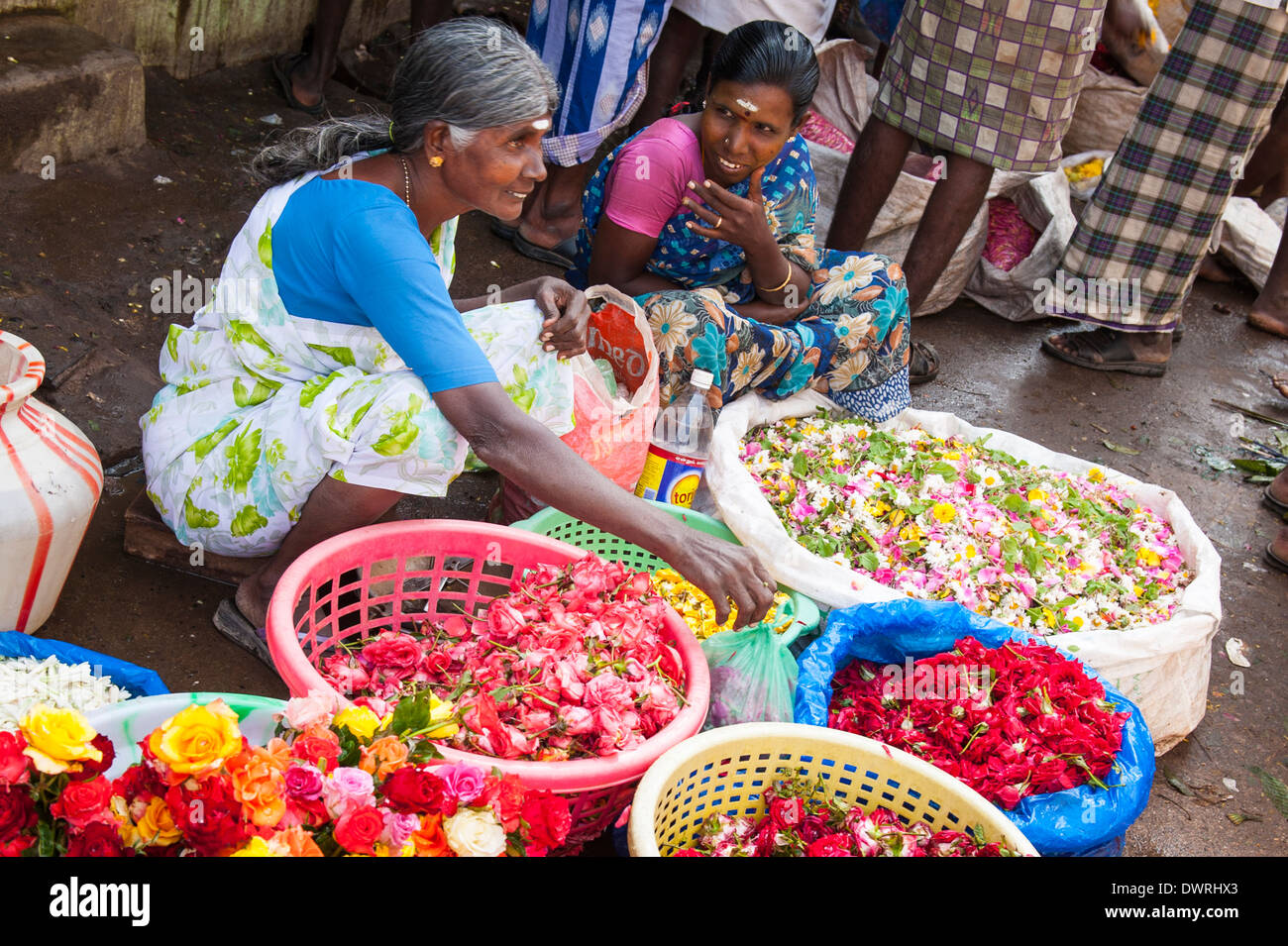 Flower Market Madurai High Resolution Stock Photography and Images Alamy