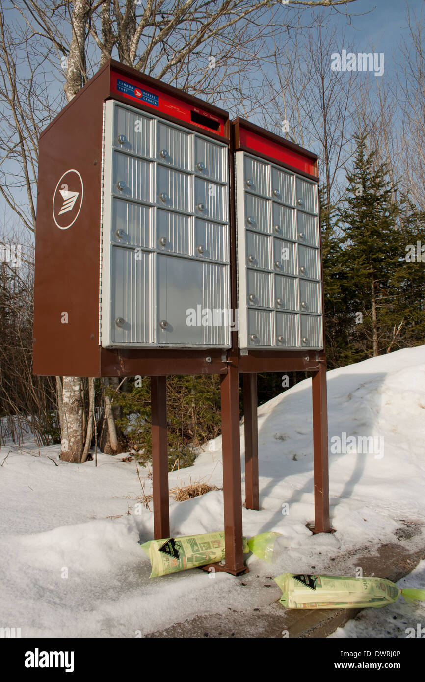 Canada Post community mail boxes Stock Photo Alamy