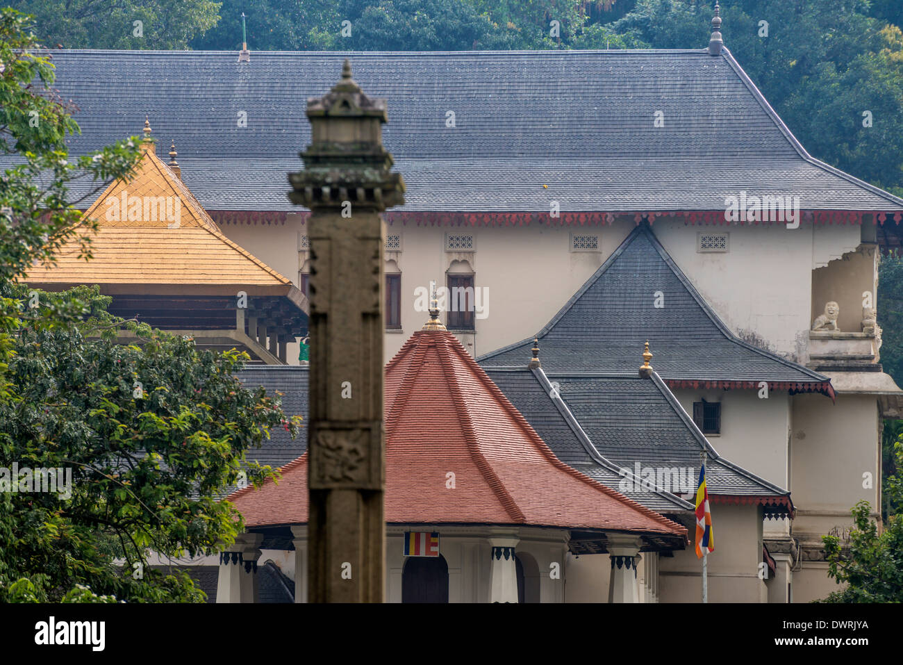 Temple of the Sacred Tooth Relic Kandy Sri Lanka Stock Photo