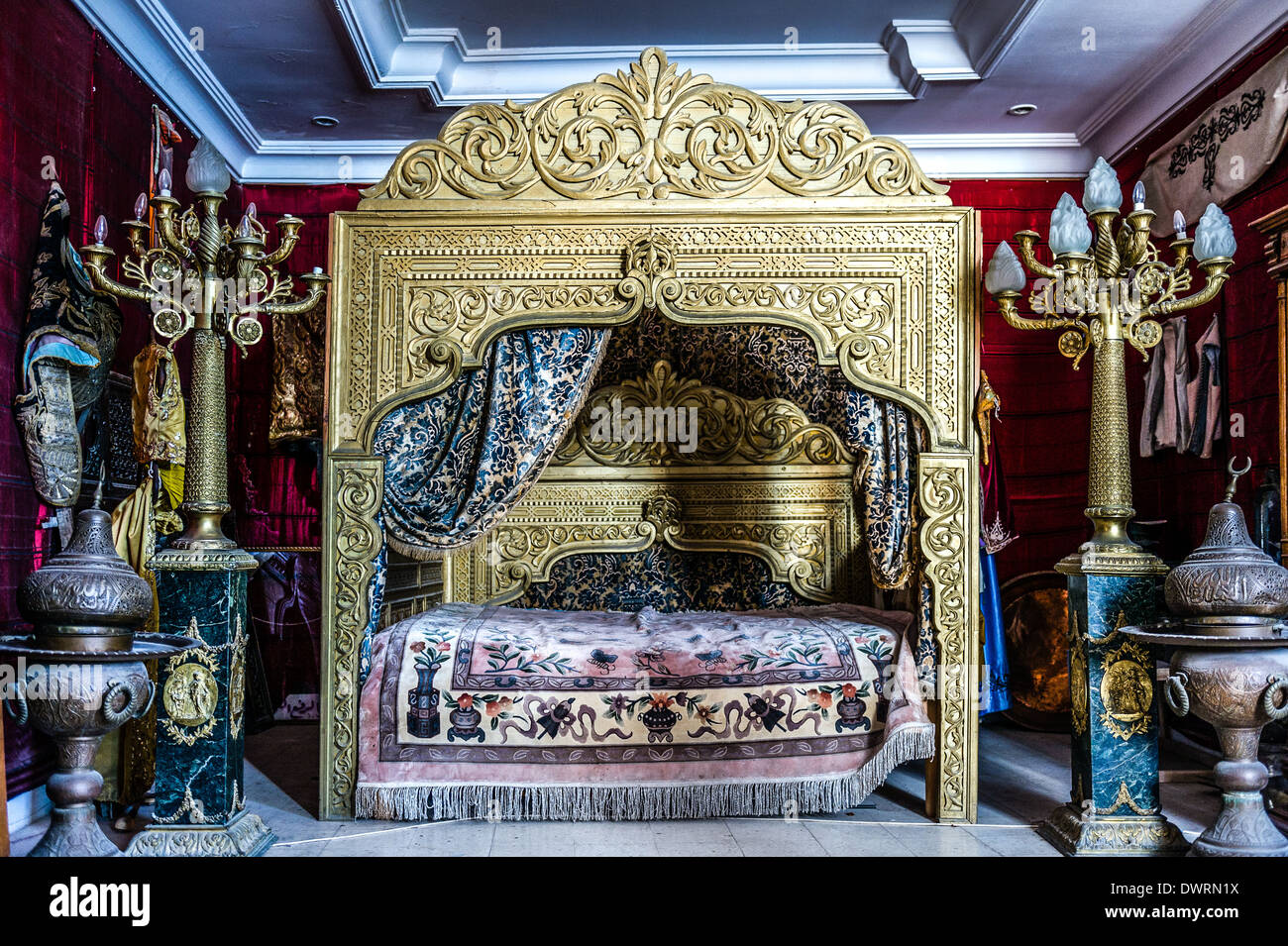 North Africa, Tunisia, Tunis. Reconstruction of the royal room. Stock Photo