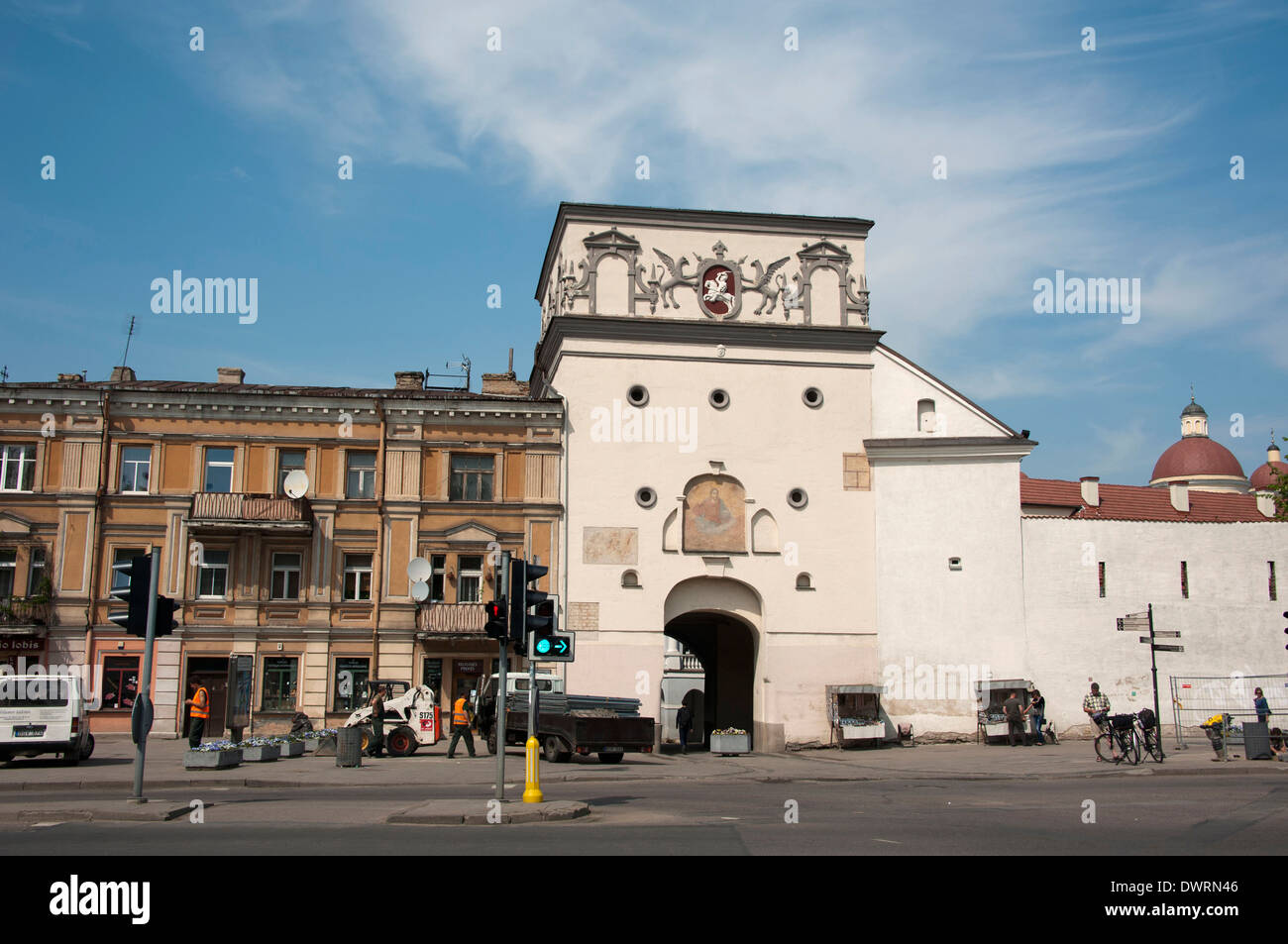 Ausros Vartai Gate, Vilnius Stock Photo