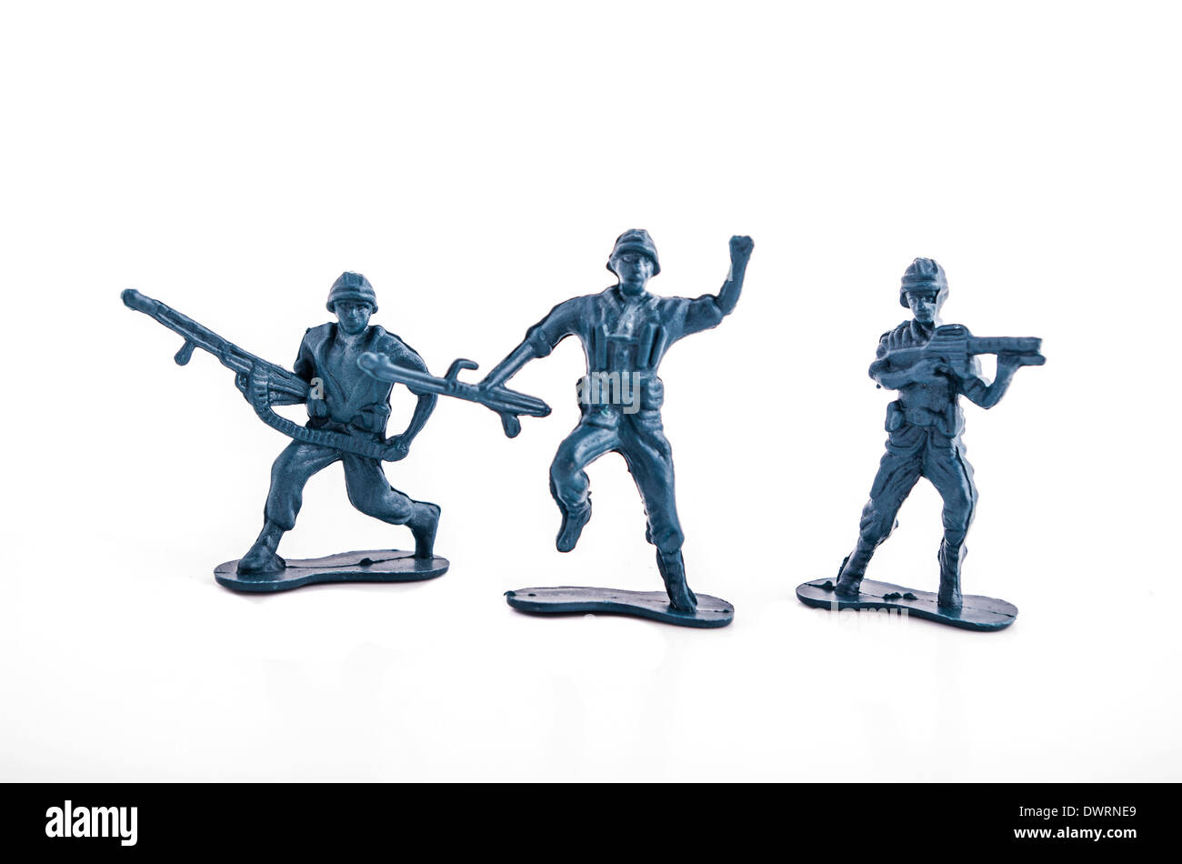 Blue army toy soldiers Stock Photo Alamy
