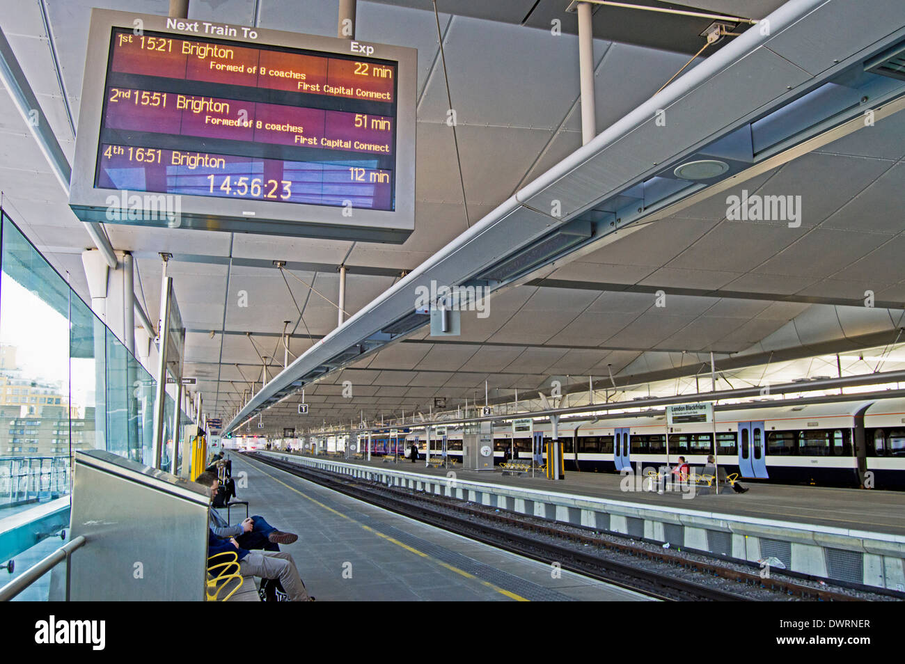 Interior of Blackfriars Railway Station, City of London, London