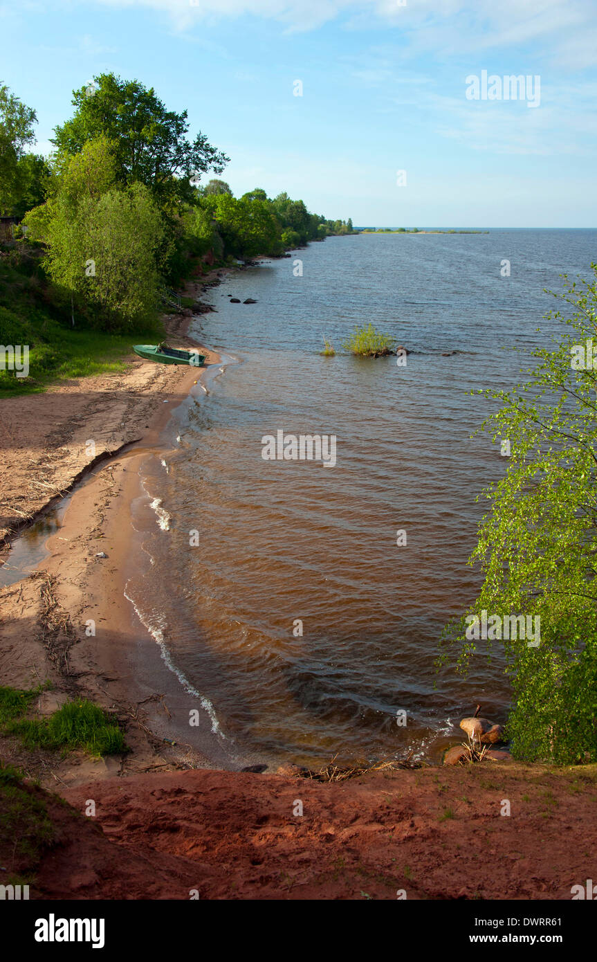 Red sandstone, Kallaste Stock Photo
