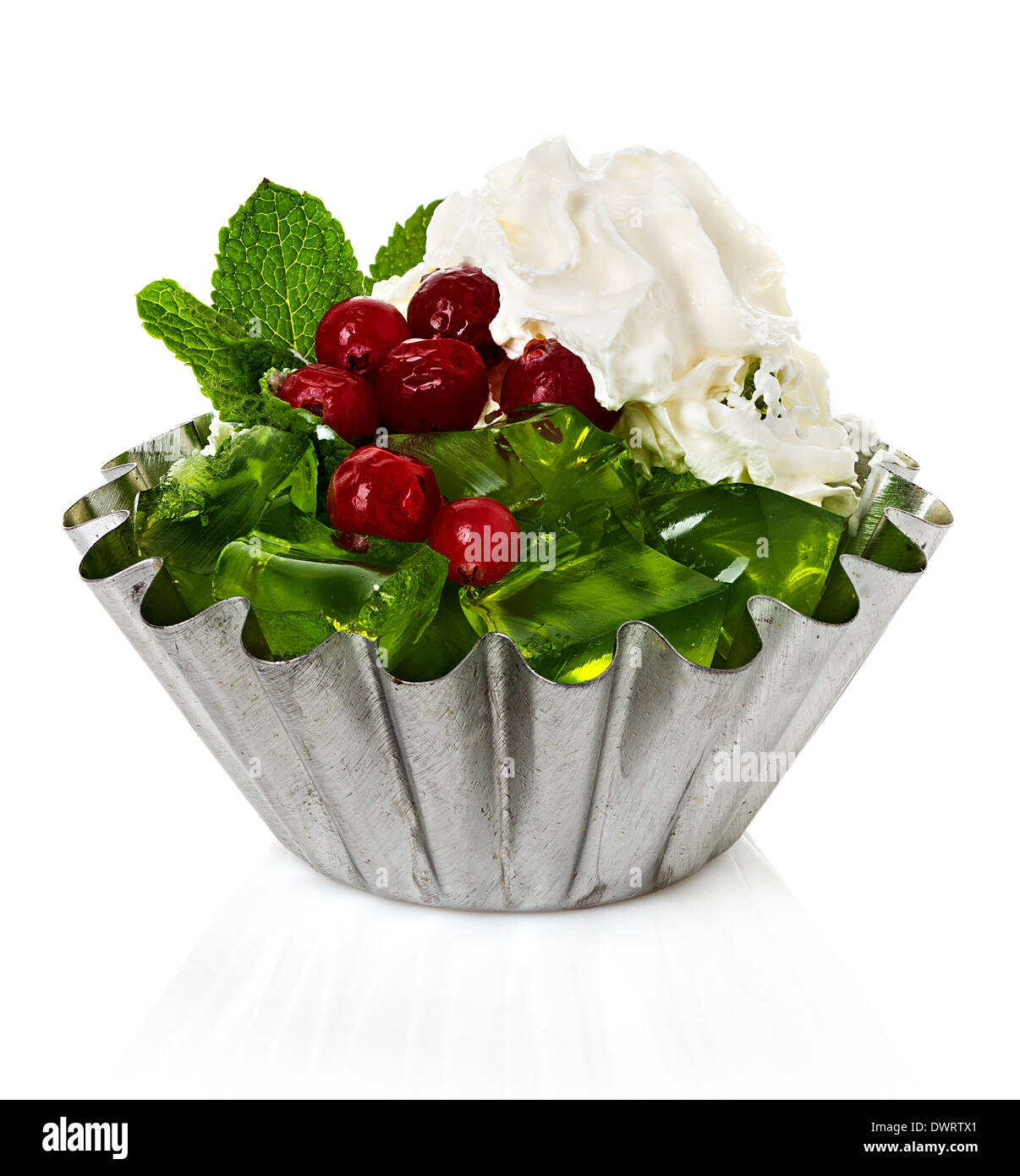 jelly dessert isolated on white Stock Photo - Alamy