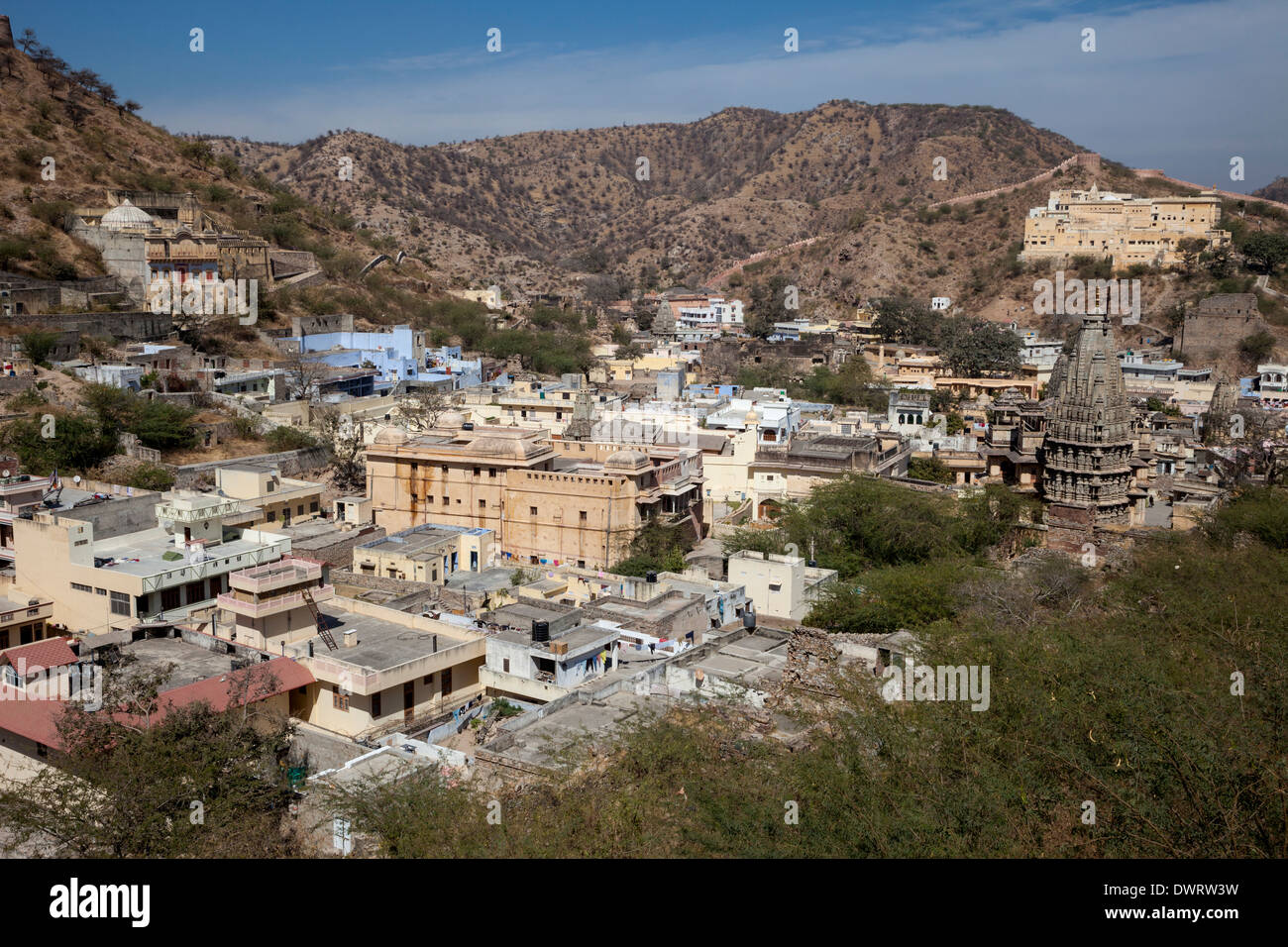 Amer (or Amber) Village, near Jaipur, Rajasthan, India. Stock Photo