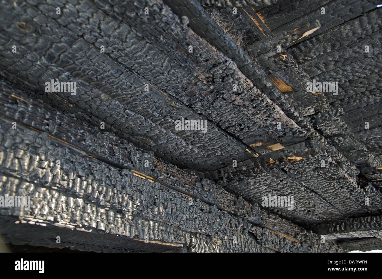 burnt wood Stock Photo