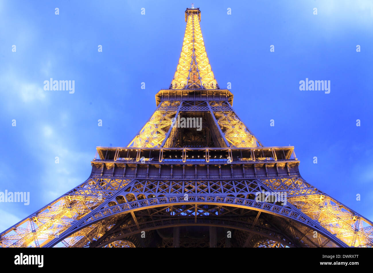 Paris, Eiffel Tower, Lighting Stock Photo Alamy