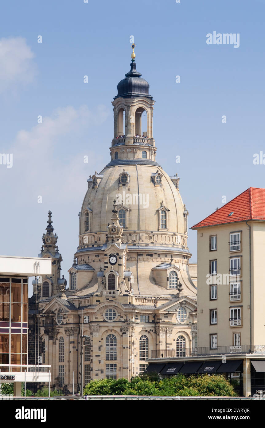 Germany, Saxony, Dresden, Frauenkirche Church of Our Lady Stock Photo