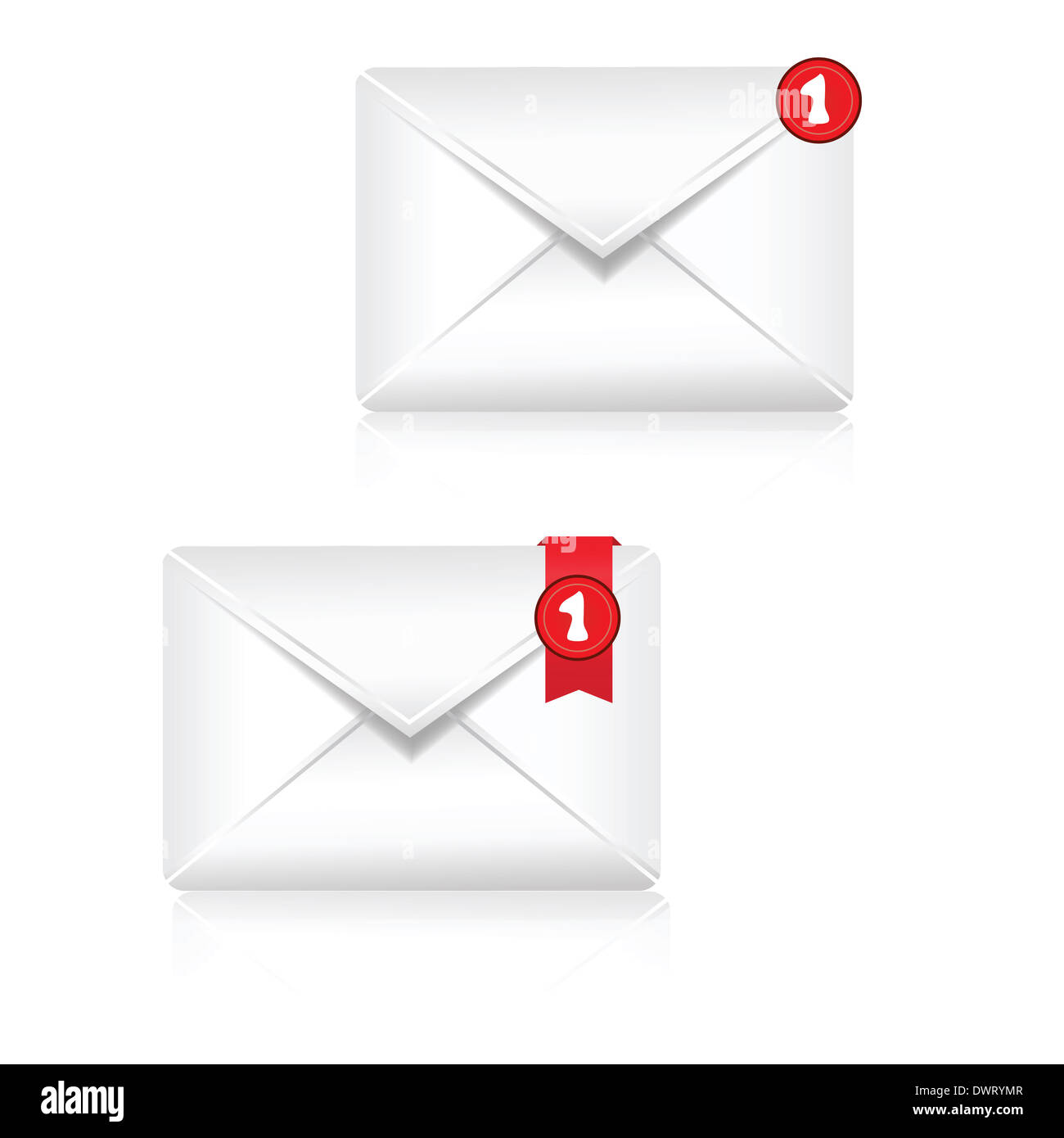 colorful illustration with Mailbox Alert Icon for your design Stock