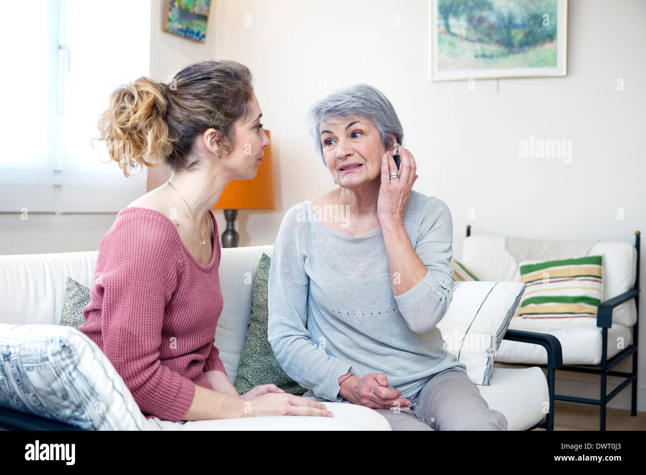 Social aid for elderly person Stock Photo Alamy