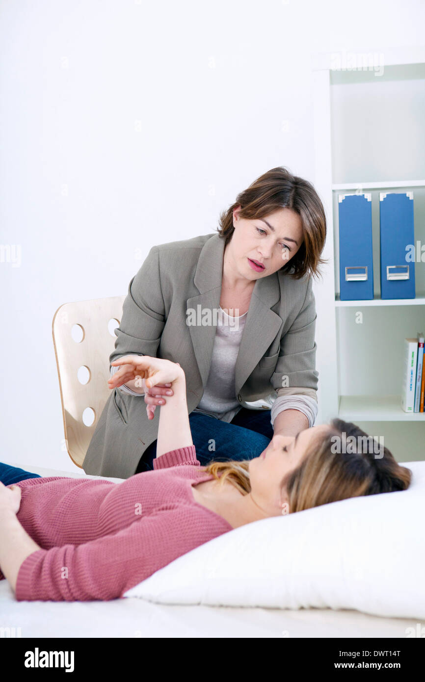 Hypnosis woman hires stock photography and