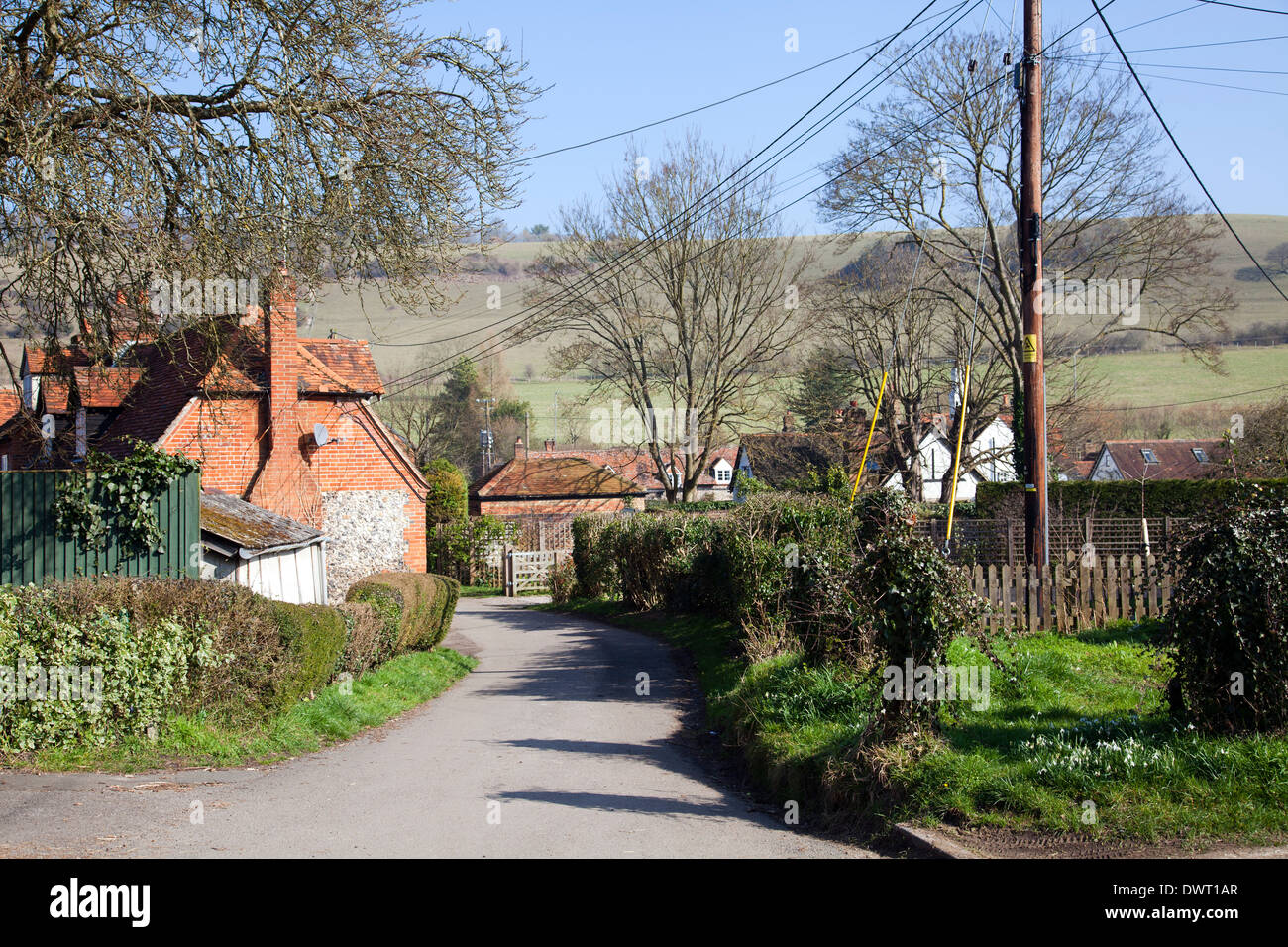 Turville Village Homes in Buckinghamshire UK Stock Photo Alamy