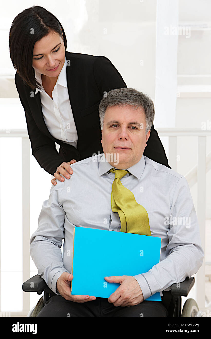 Handicapped person working Stock Photo Alamy