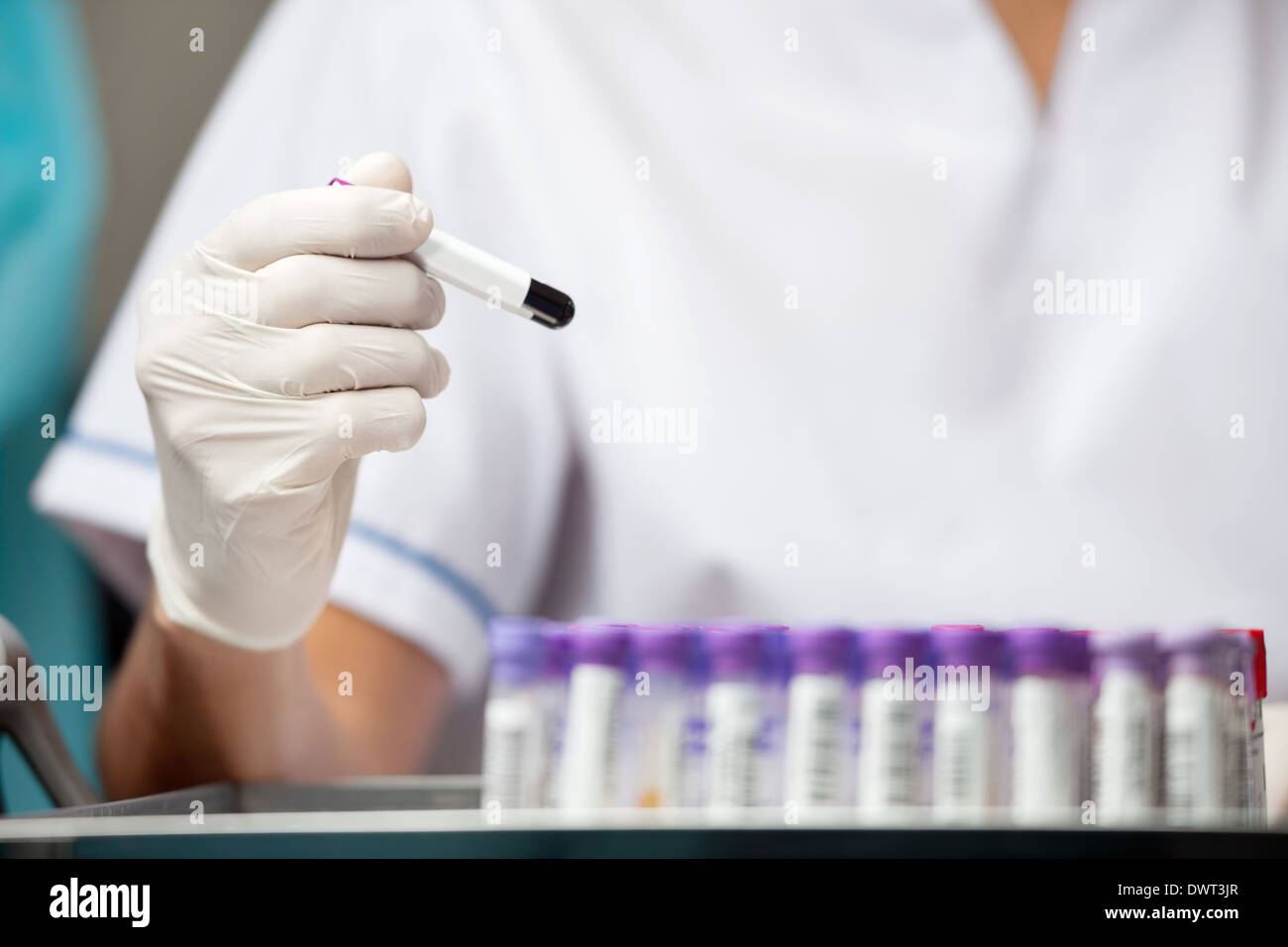Researcher Analyzing Sample In Laboratory Stock Photo Alamy