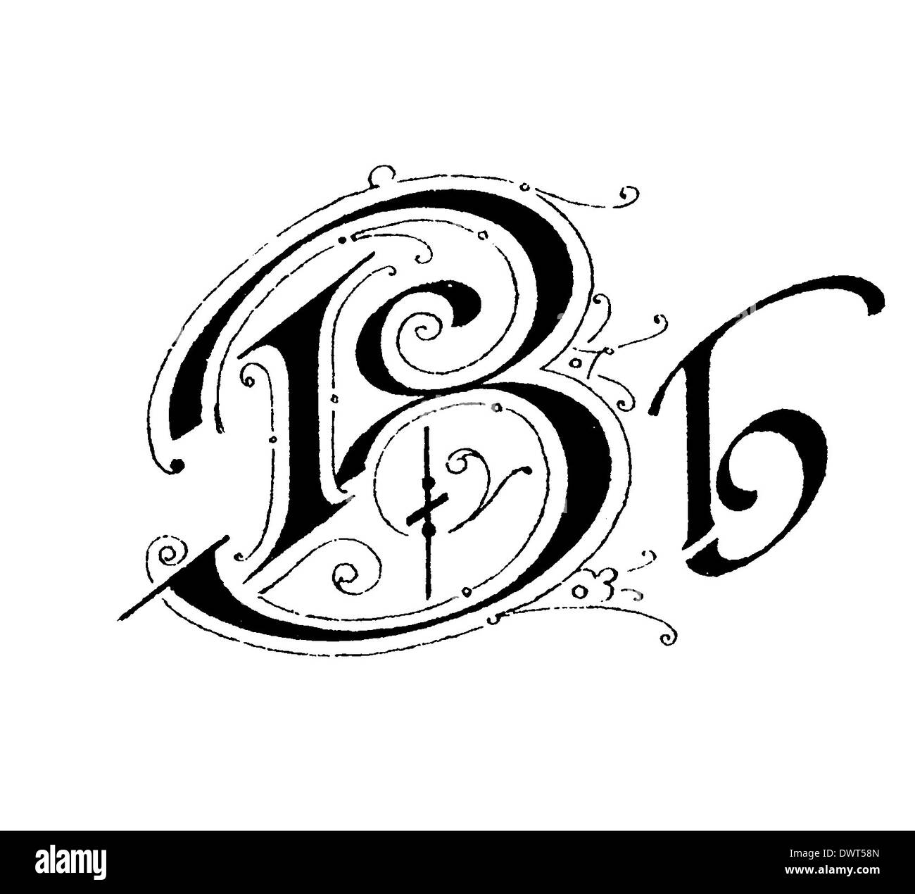 Alphabet character, letter B Stock Photo