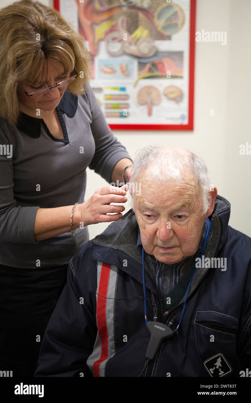 Man Consulting For Hearing impaired Stock Photo Alamy