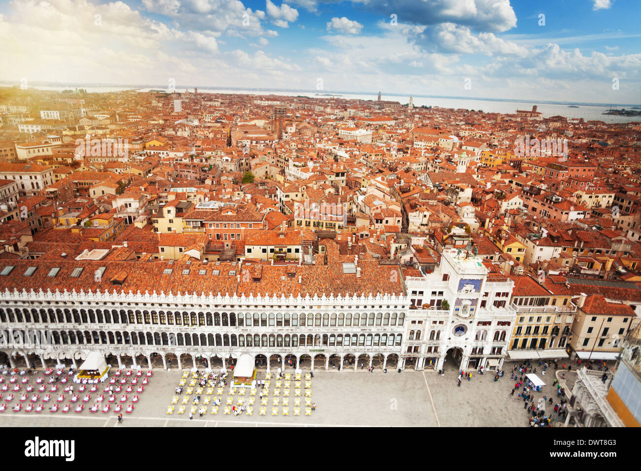 San Marco square and Venice city panorama from above Stock Photo Alamy