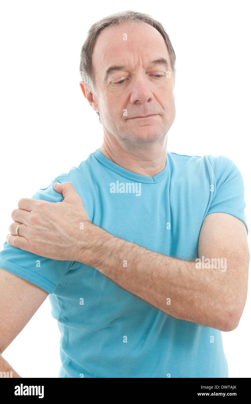 Shoulder pain senior Stock Photo Alamy