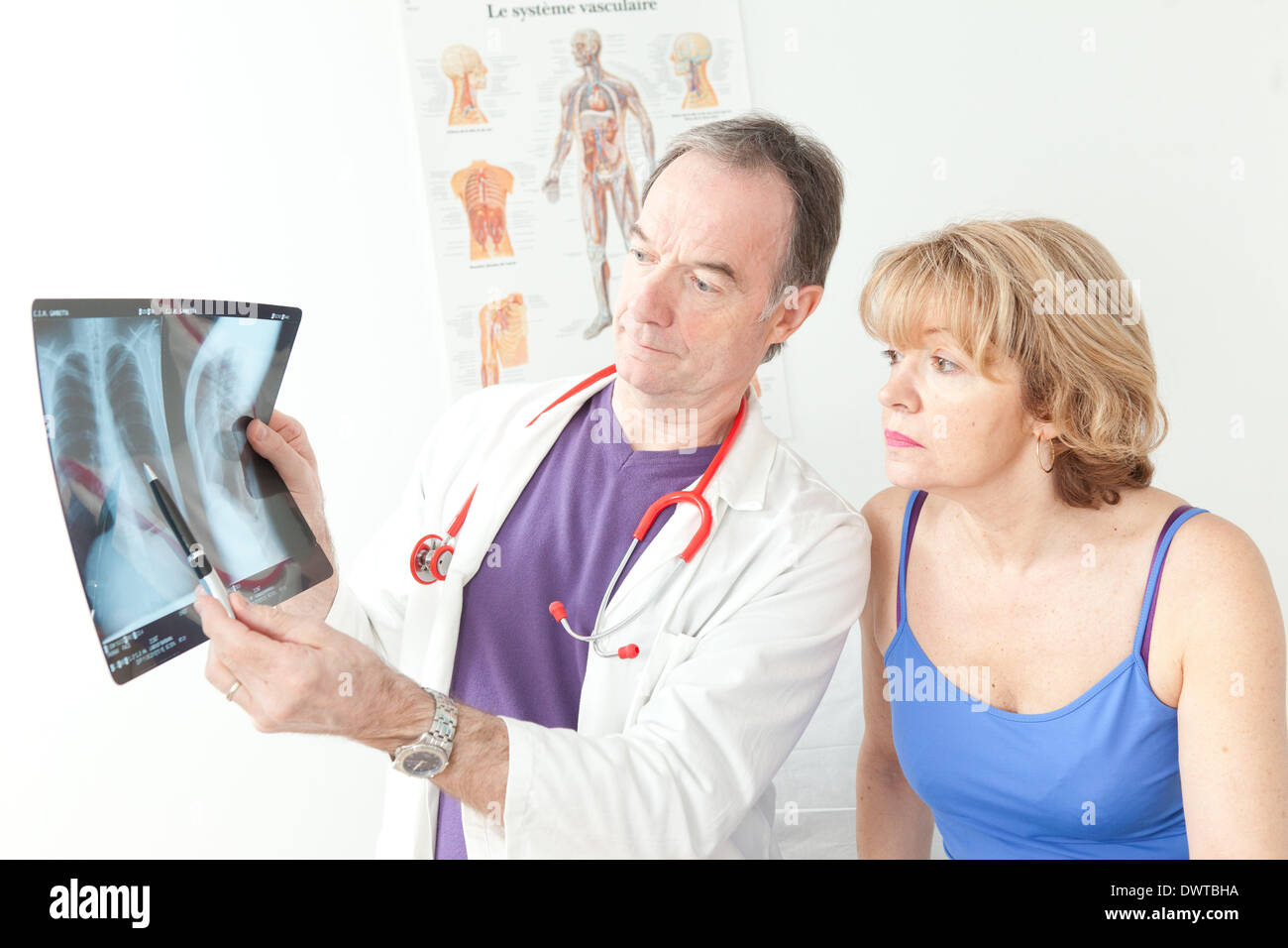 Lung radiography Stock Photo