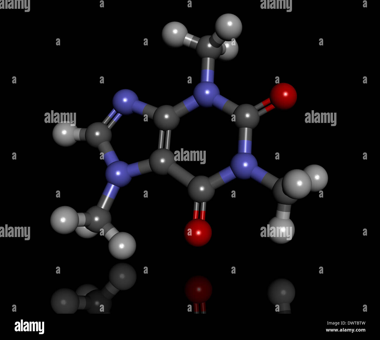 Caffeine structure hi-res stock photography and images - Alamy