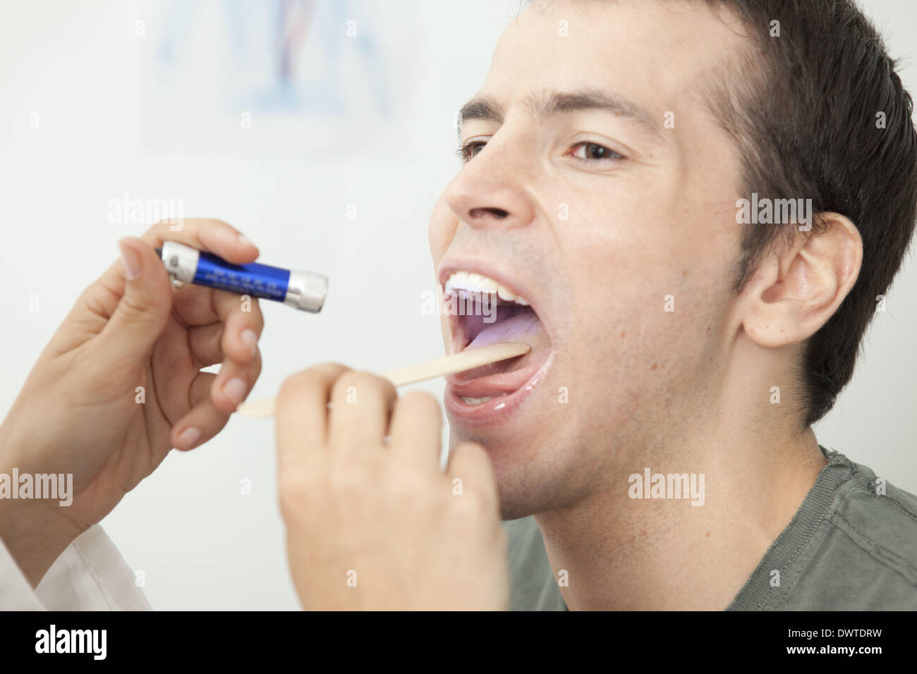 Tongue depressor man Stock Photo Alamy