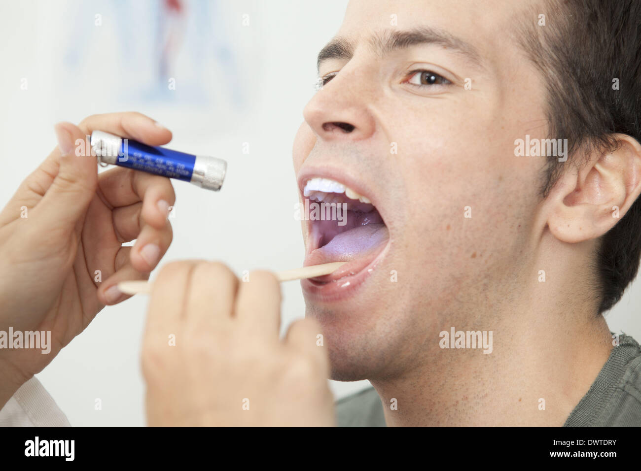 Tongue depressor man Stock Photo Alamy