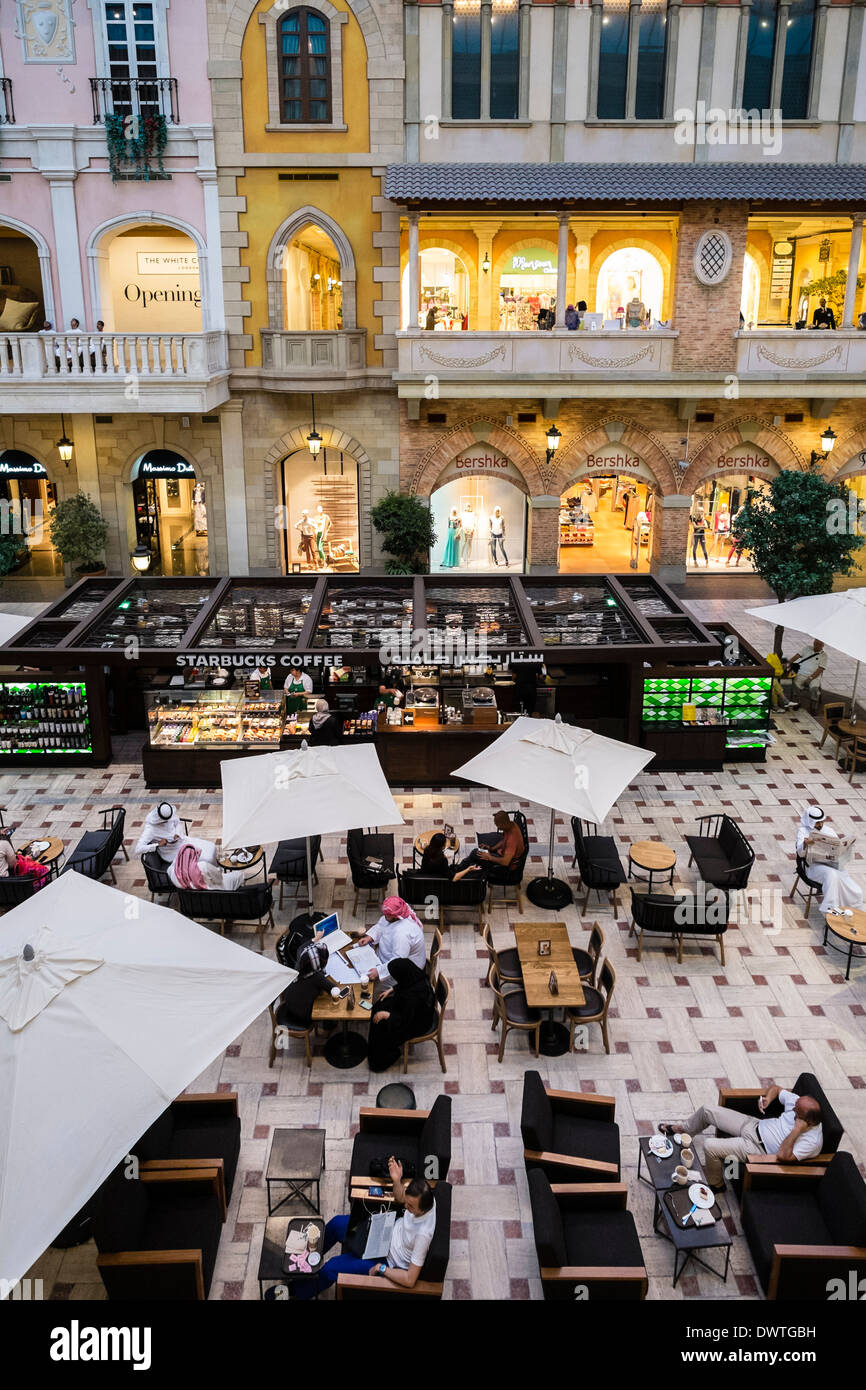 Italian themed Mercato shopping mall in Dubai United Arab Emirates Stock Photo