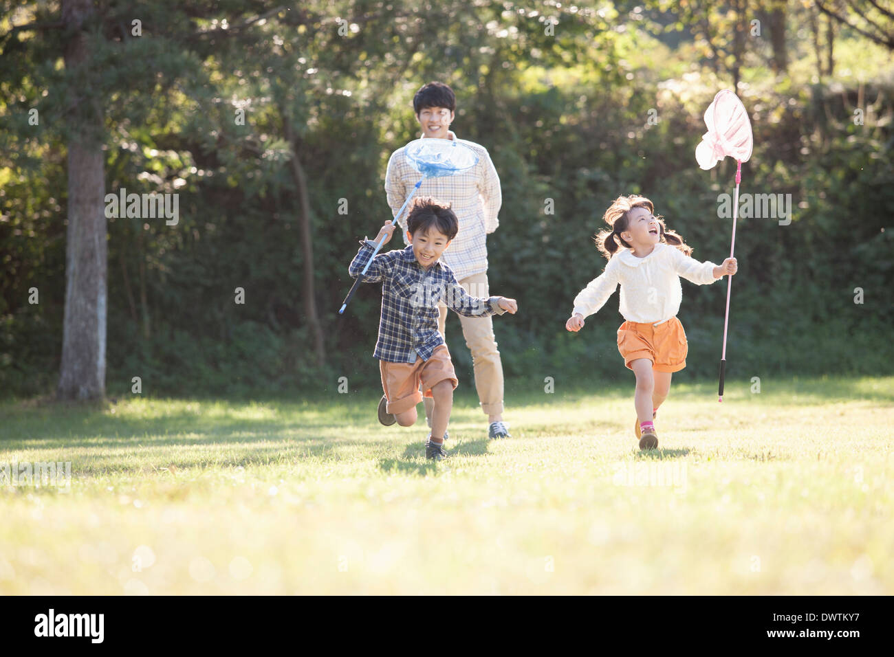 Download Kids Catching Butterflies PNG