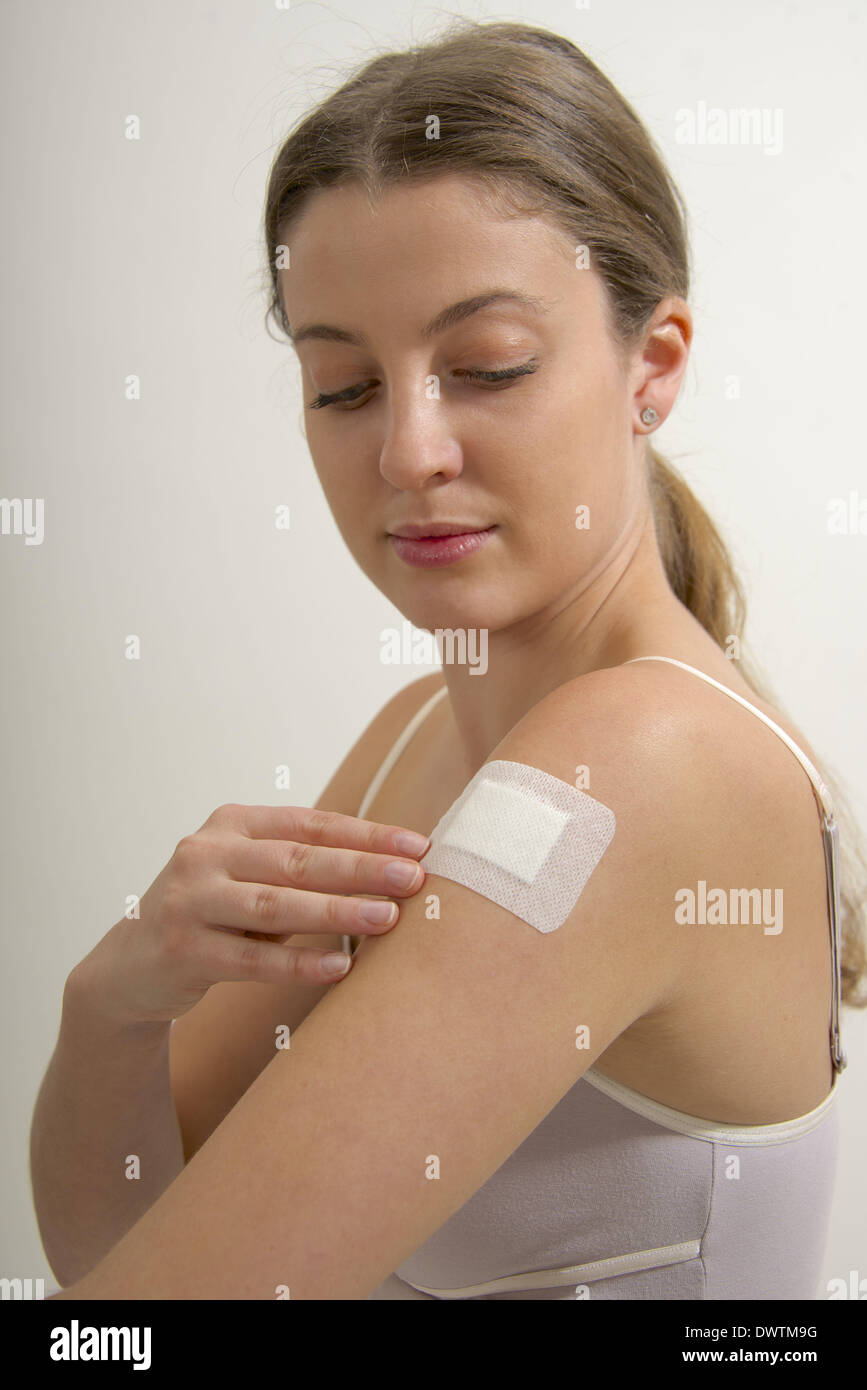 Band aid arm Stock Photo Alamy