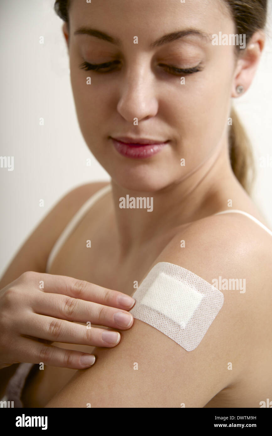 Band aid arm Stock Photo Alamy