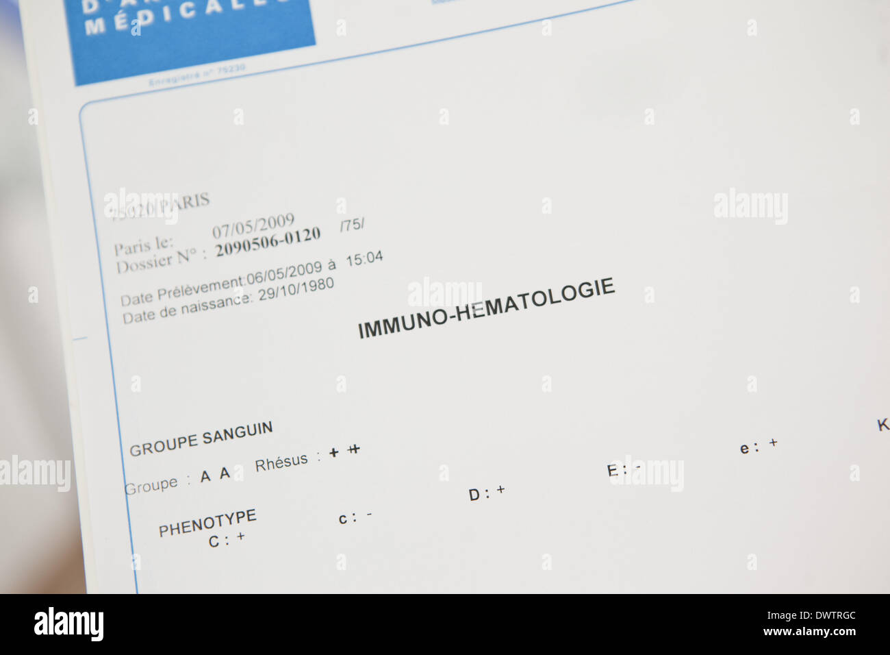Abo blood group hi-res stock photography and images - Alamy