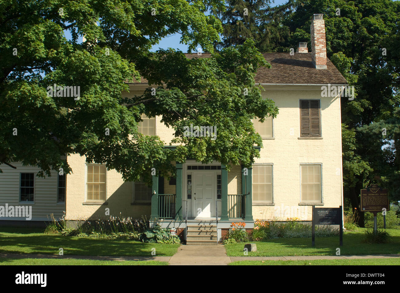 Hubbard House, an Underground Railroad safe house in Ashtabula OH, on the shore of Lake Erie. Digital photograph Stock Photo