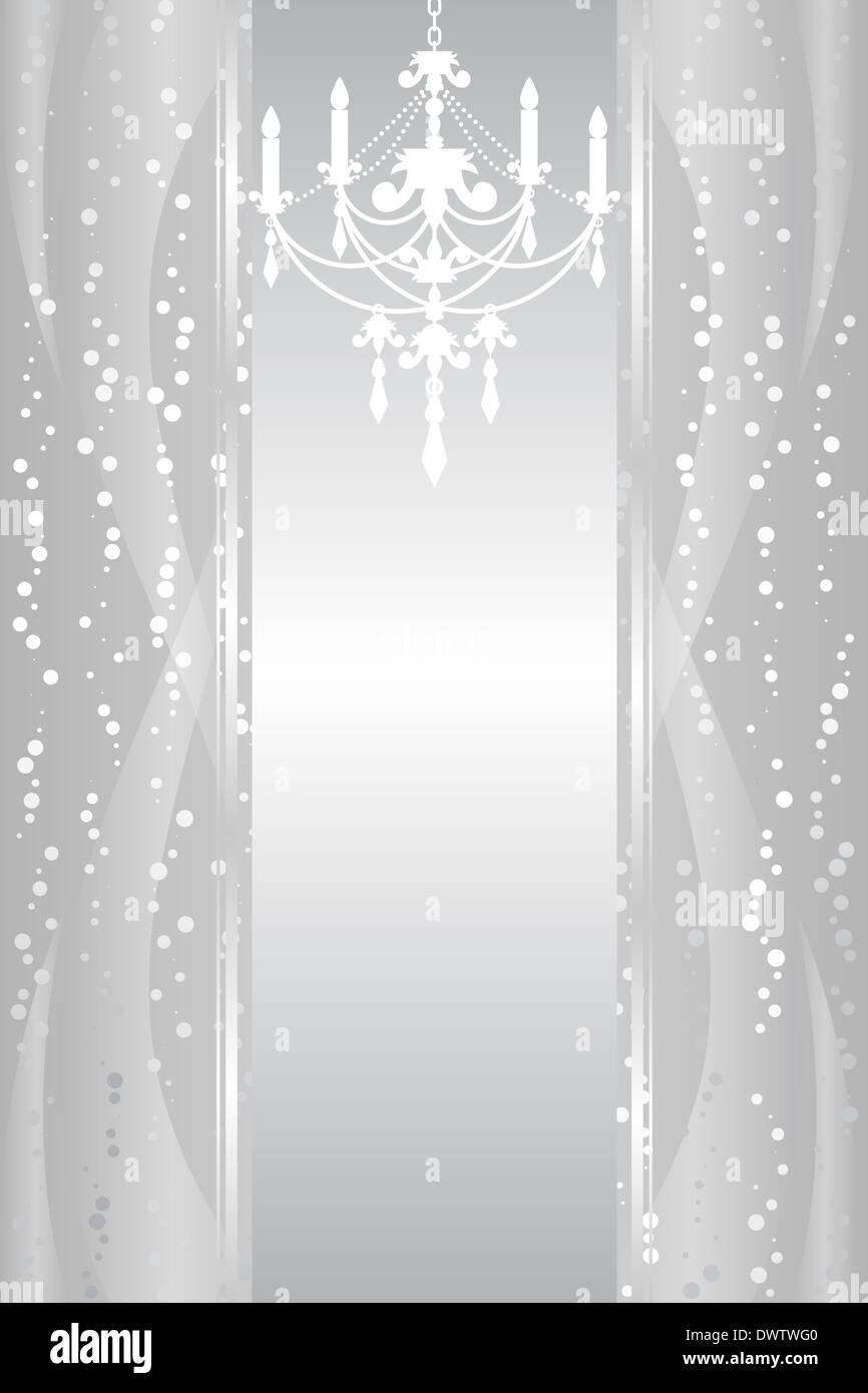 silver background with chandelier Stock Photo - Alamy