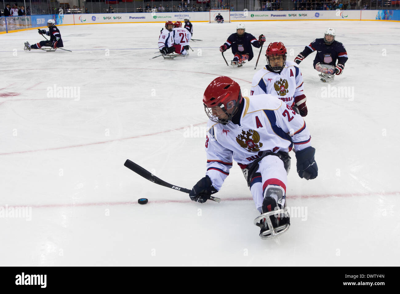 Paralympic ice sledge hockey hi-res stock photography and images - Alamy