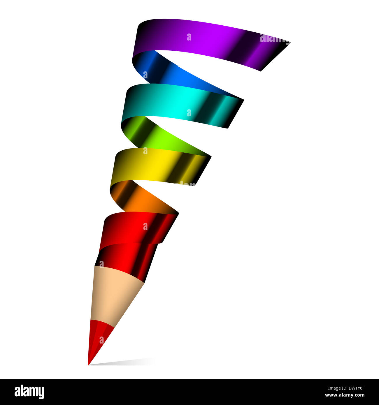 Creativity - vector illustration of colorful pencil Stock Photo - Alamy