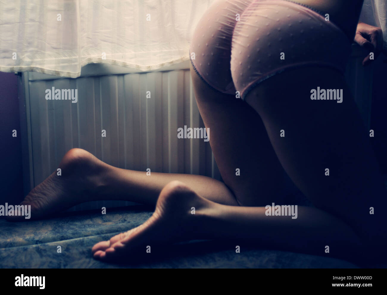 Woman in panties, close-up, rear view Stock Photo - Alamy
