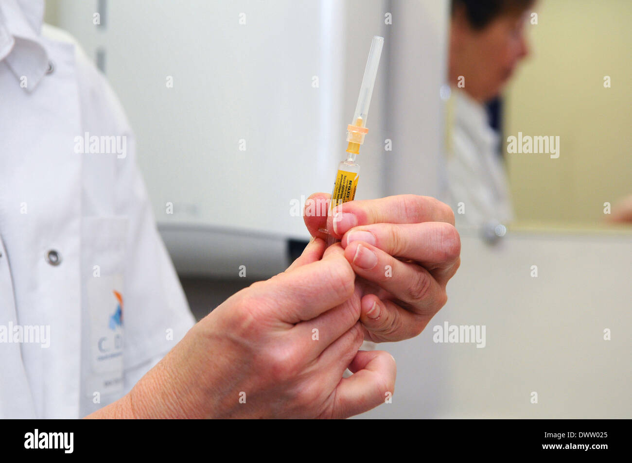 Consultation vaccine Stock Photo