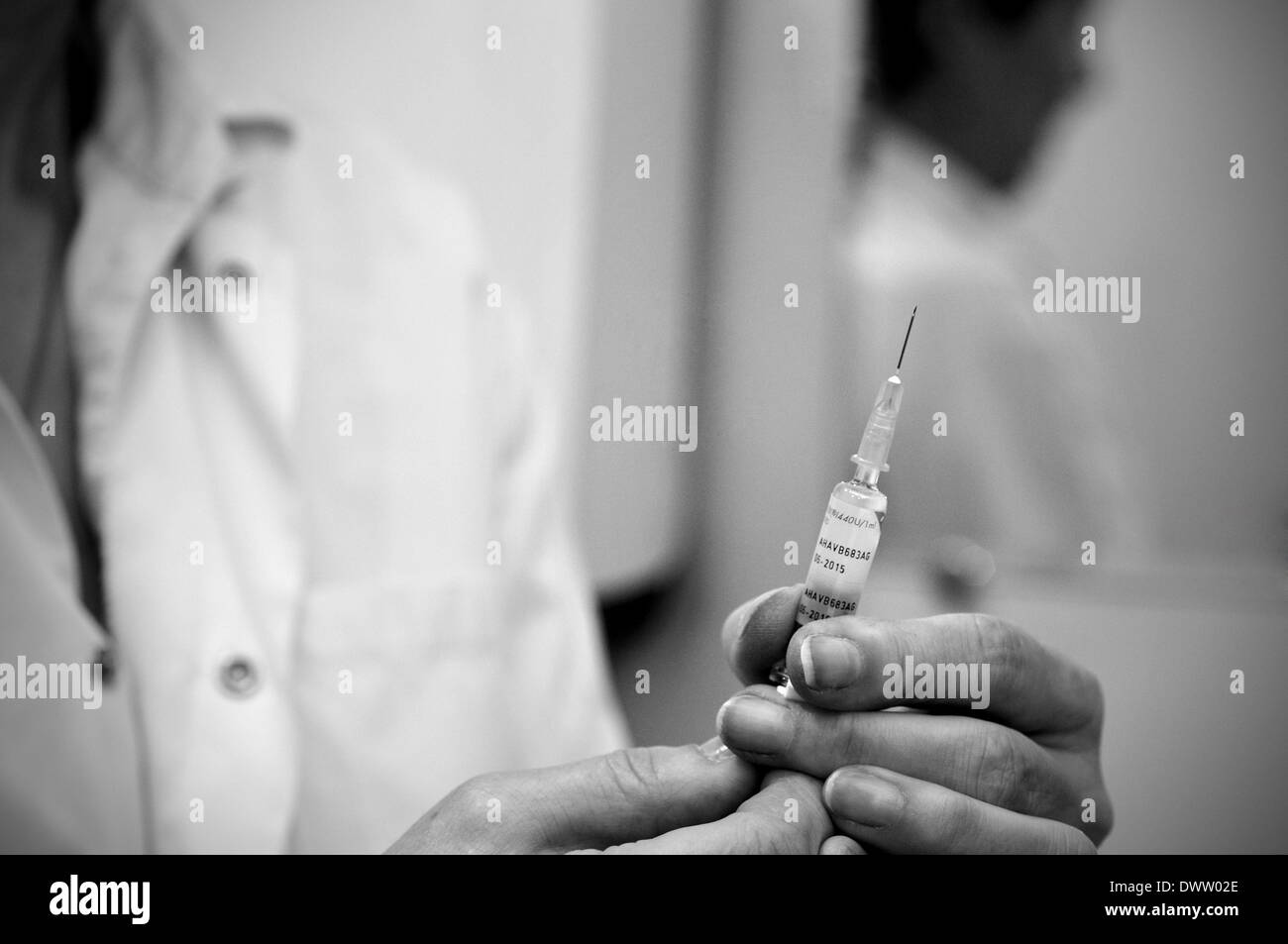 Consultation vaccine Stock Photo